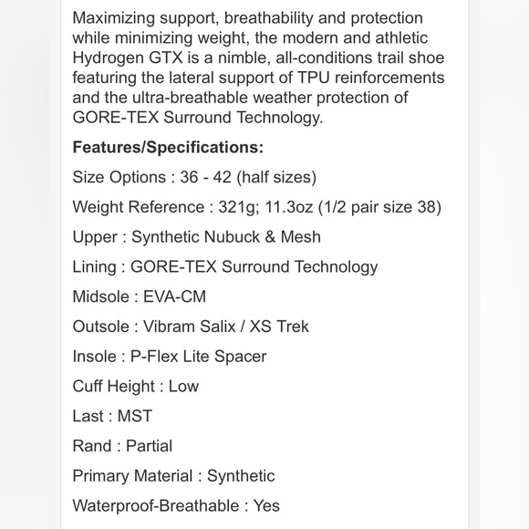 Scarpa Hydrogen GTX Hiking Shoe - Women's, Mid Grey/Still Water - Picture 4 of 4